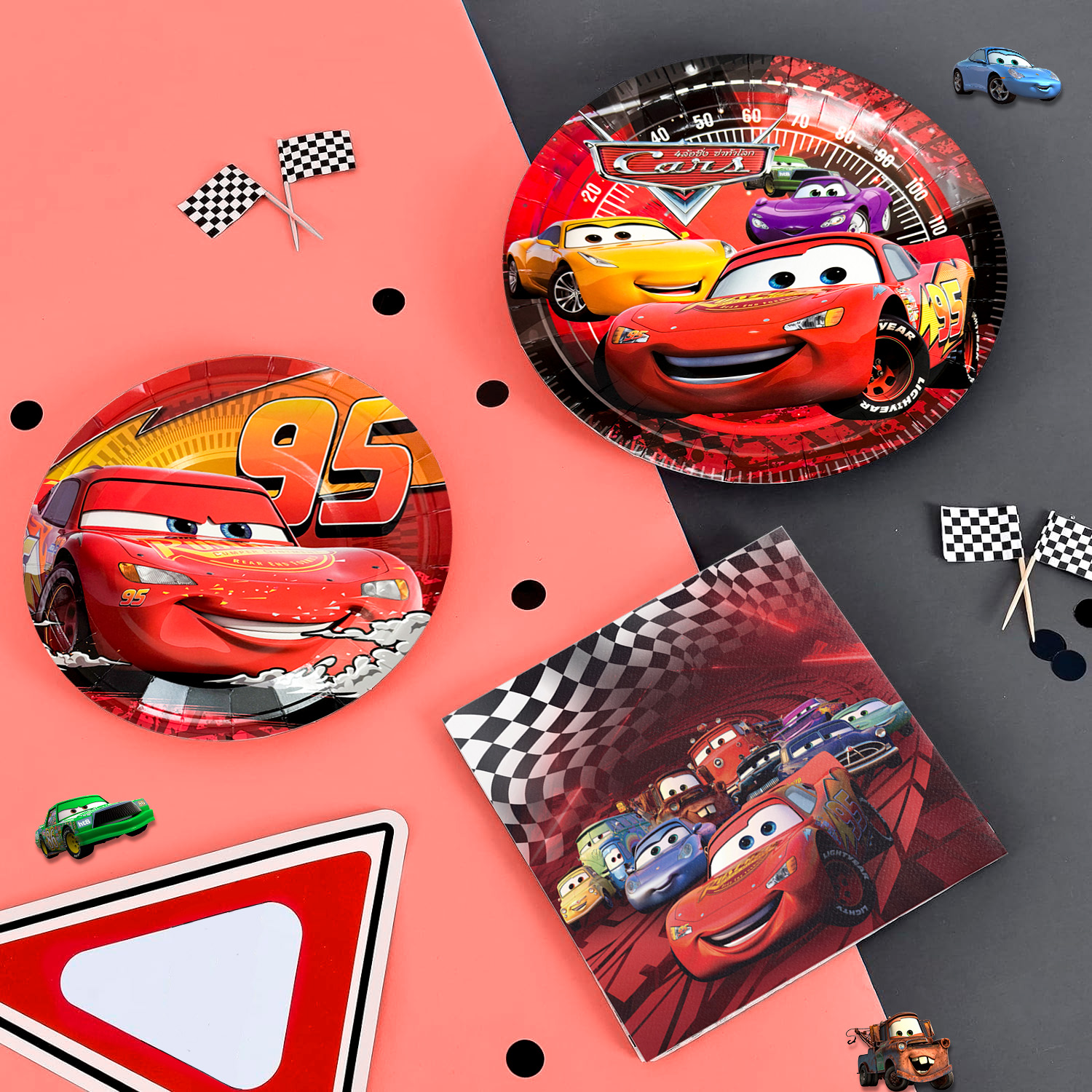 116 Pcs Cars Birthday Decorati - Lighting Mcqueen Birthday Decor reseña y precio