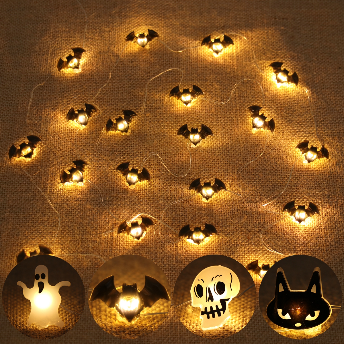 Halloween LED Light String Pum - Home Decor Lighting Tricks reseña y precio