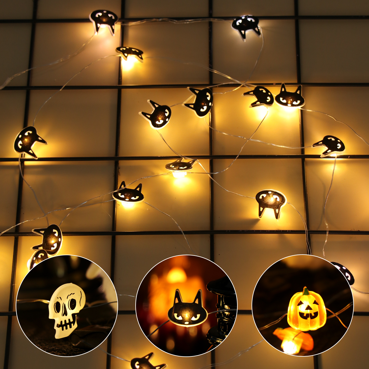 Halloween LED Light String Pum - Home Decor Lighting Tricks reseña y precio