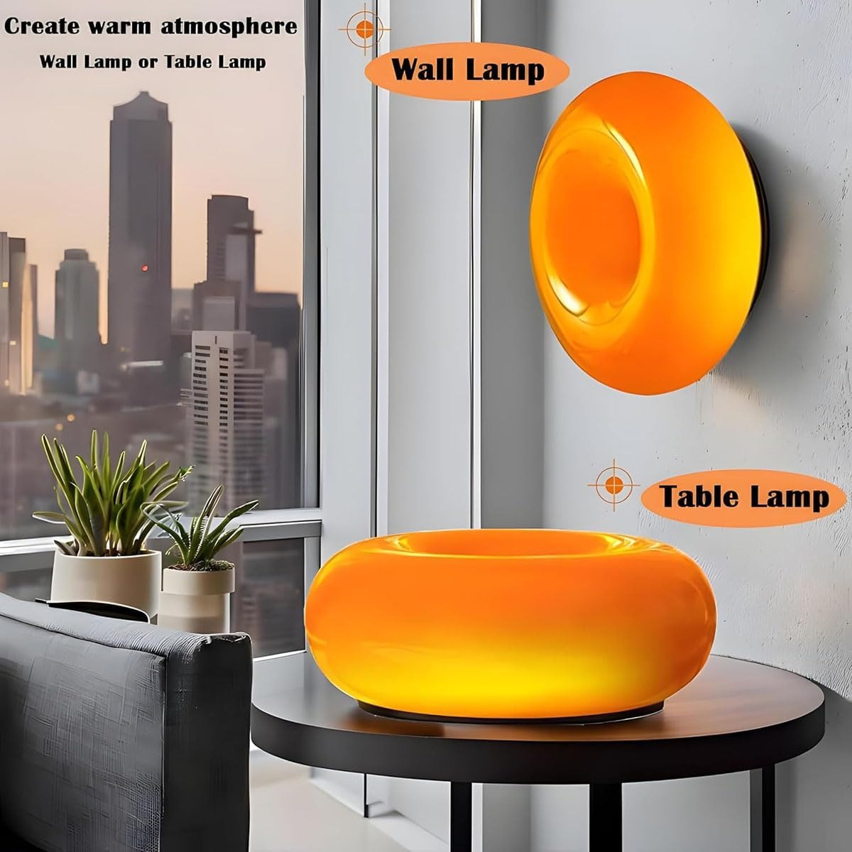 Nordic Donut Lamp Bauhaus Medi - Mushroom Table Lamp reseña y precio