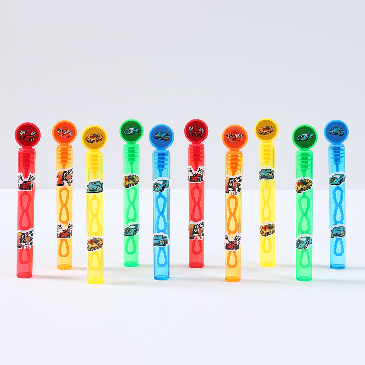 10Pcs Racer Car Tube Soap Bott - Lighting Mcqueen Birthday Decor reseña y precio