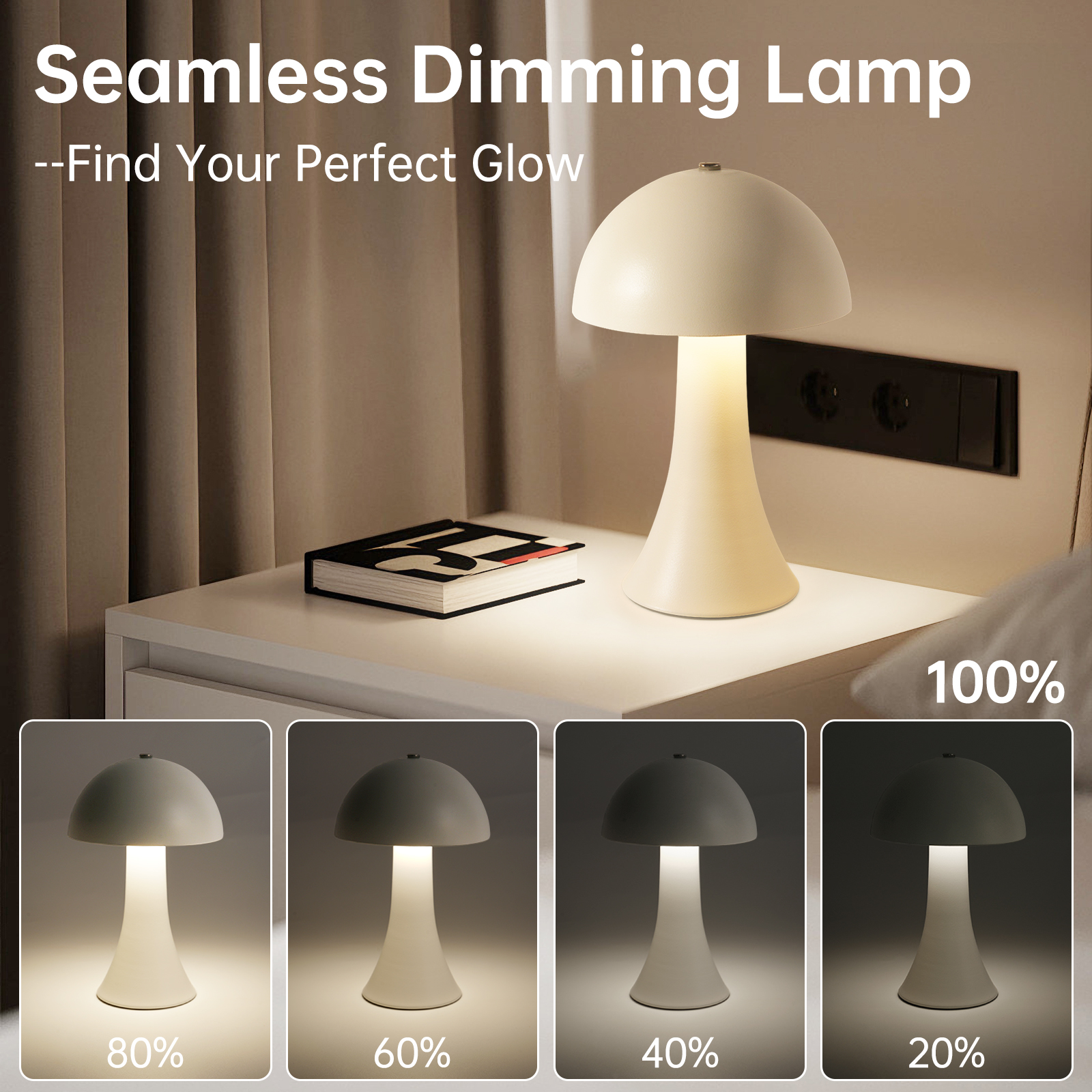 Rechargeable New LED Table Lam - Mushroom Table Lamp reseña y precio
