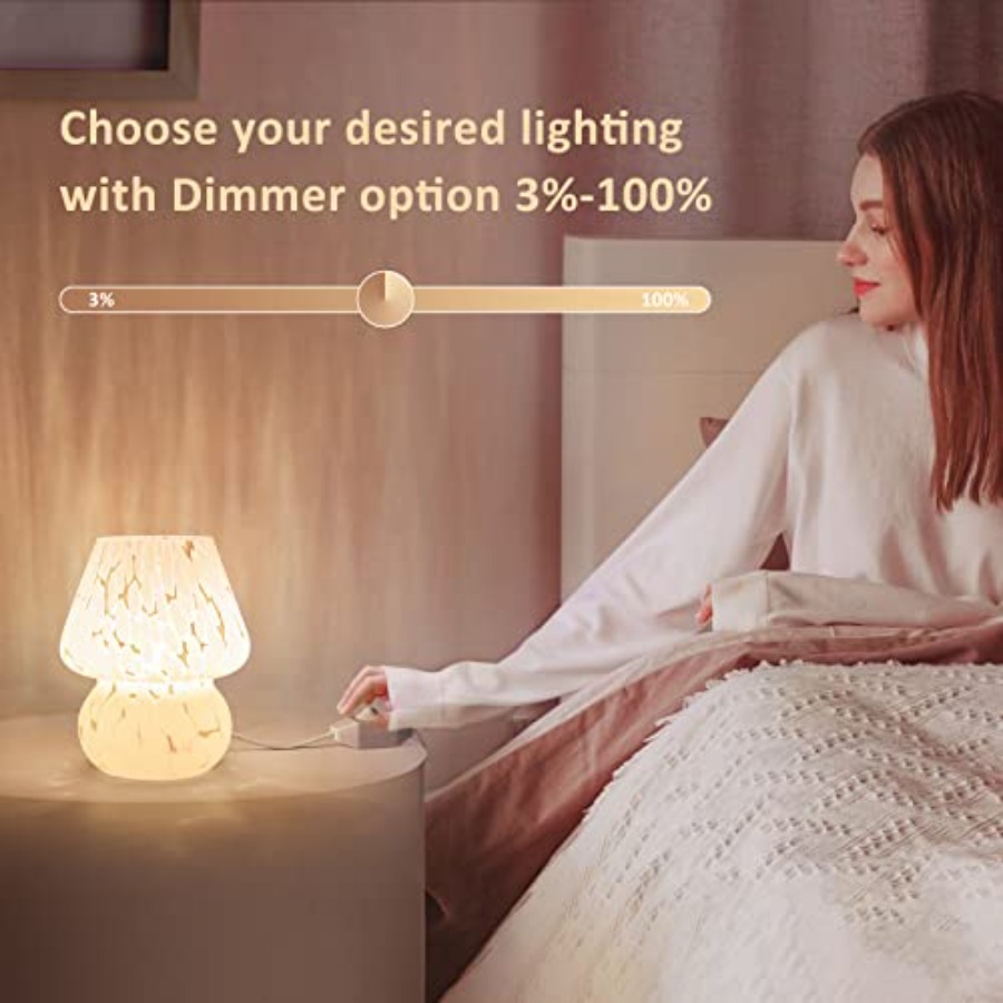 Cute Mushroom Lamp Small Bedsi - Mushroom Table Lamp reseña y precio