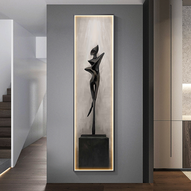 Modern Abstract Art Interior P - Foyer Lighting Wall Decor reseña y precio