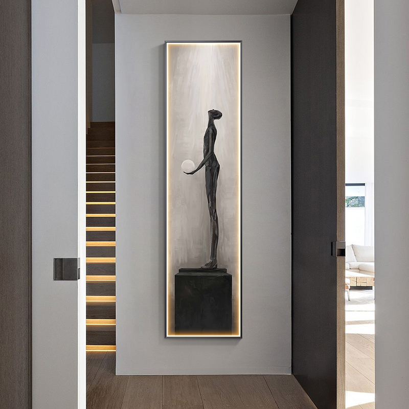 Modern Abstract Art Interior P - Foyer Lighting Wall Decor reseña y precio