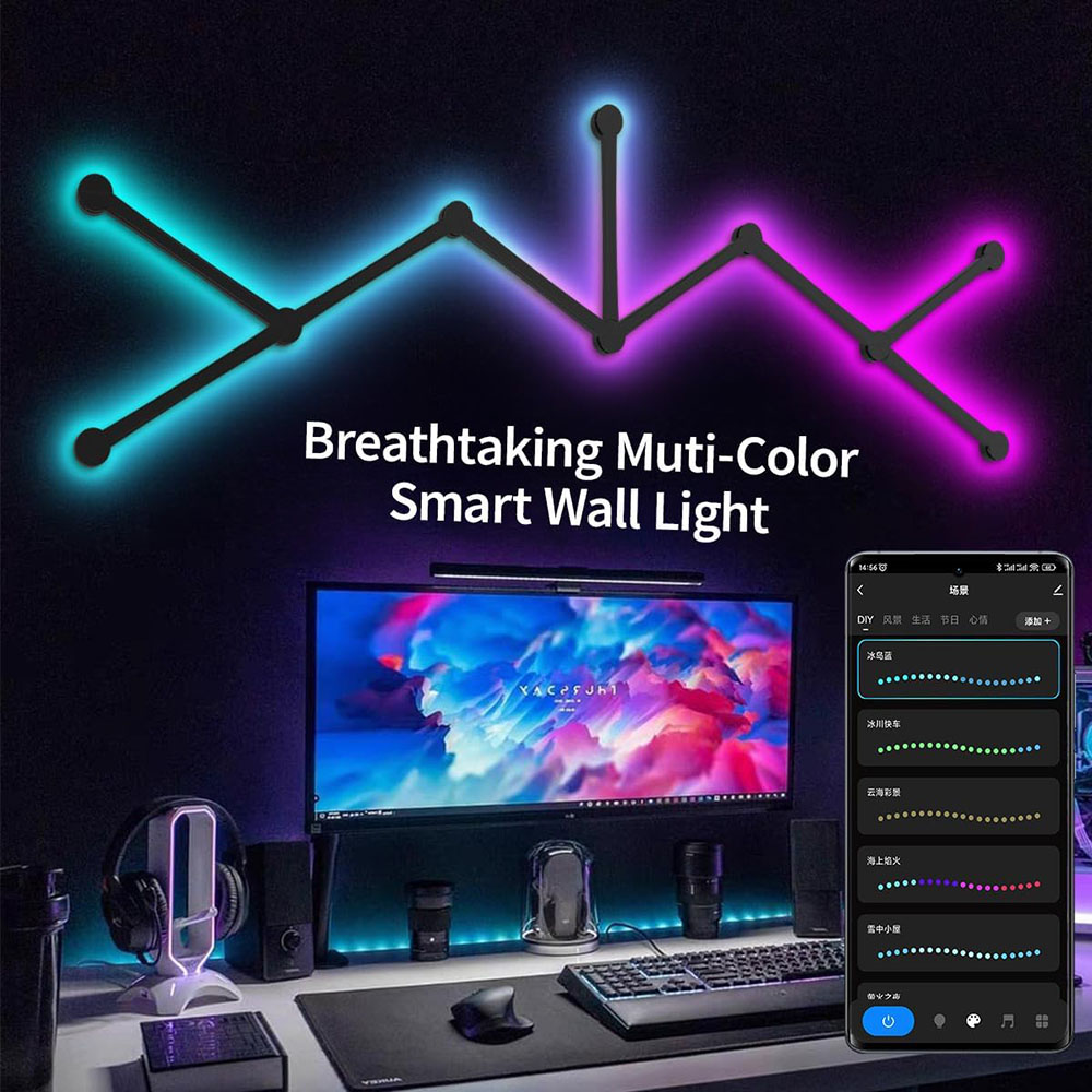 LED Smart Wall Lamp RGBIC Ligh - Foyer Lighting Wall Decor reseña y precio
