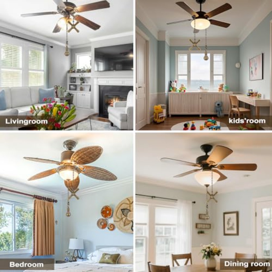 Ceiling Fan Pull Chain Ornamen - Decor Lighting Ceiling Fans reseña y precio