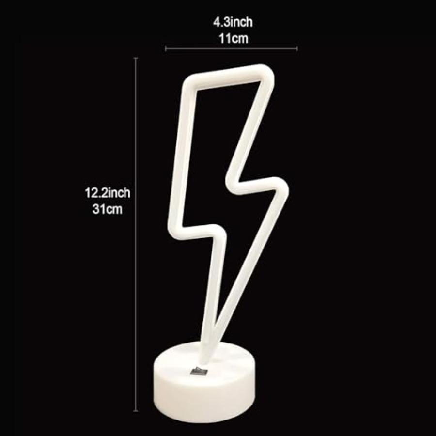 Lightning Bolt Neon Sign With  - Room Decor Lighting Lamp reseña y precio
