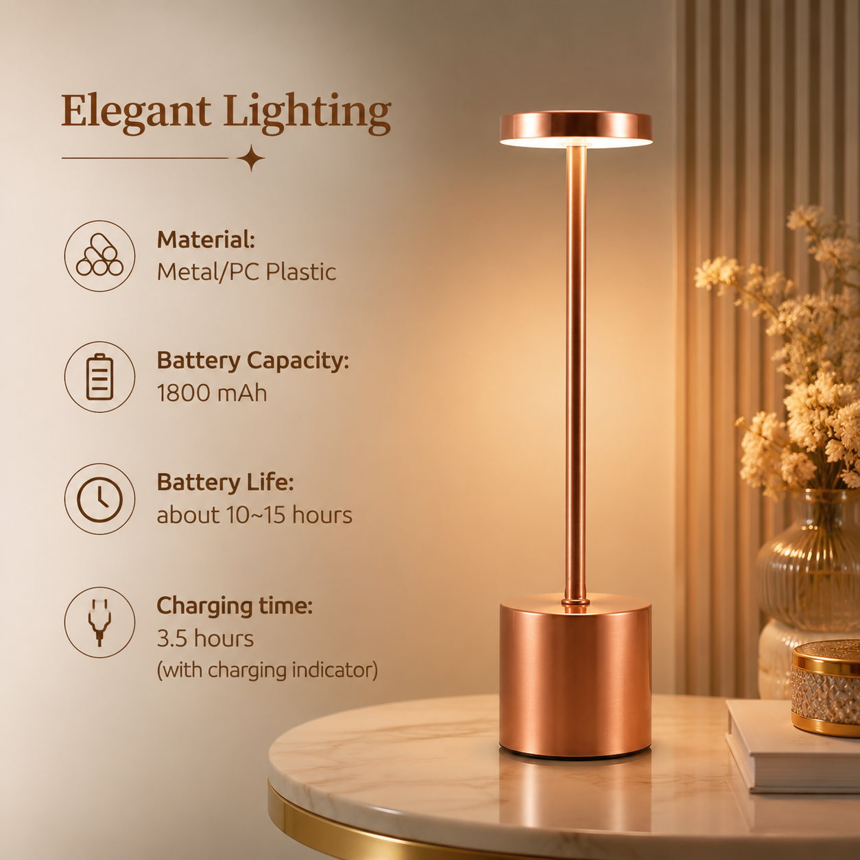 GGBingo Metal Light Table Lamp - Room Decor Lighting Lamp reseña y precio