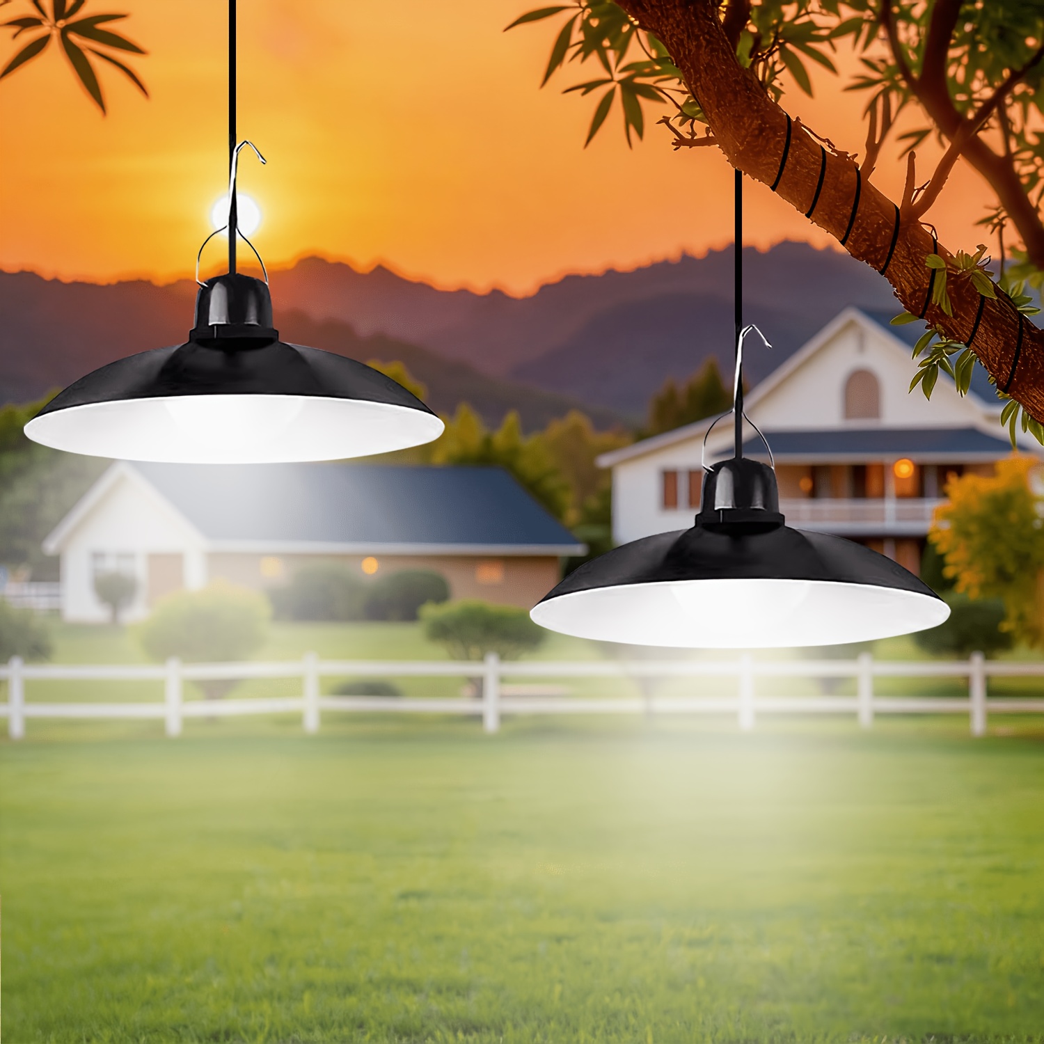 1pc Solar Pendant Light Outdoo - Room Decor Lighting Lamp reseña y precio