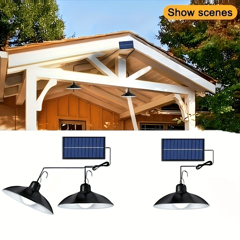 1pc Solar Pendant Light Outdoo - Room Decor Lighting Lamp reseña y precio