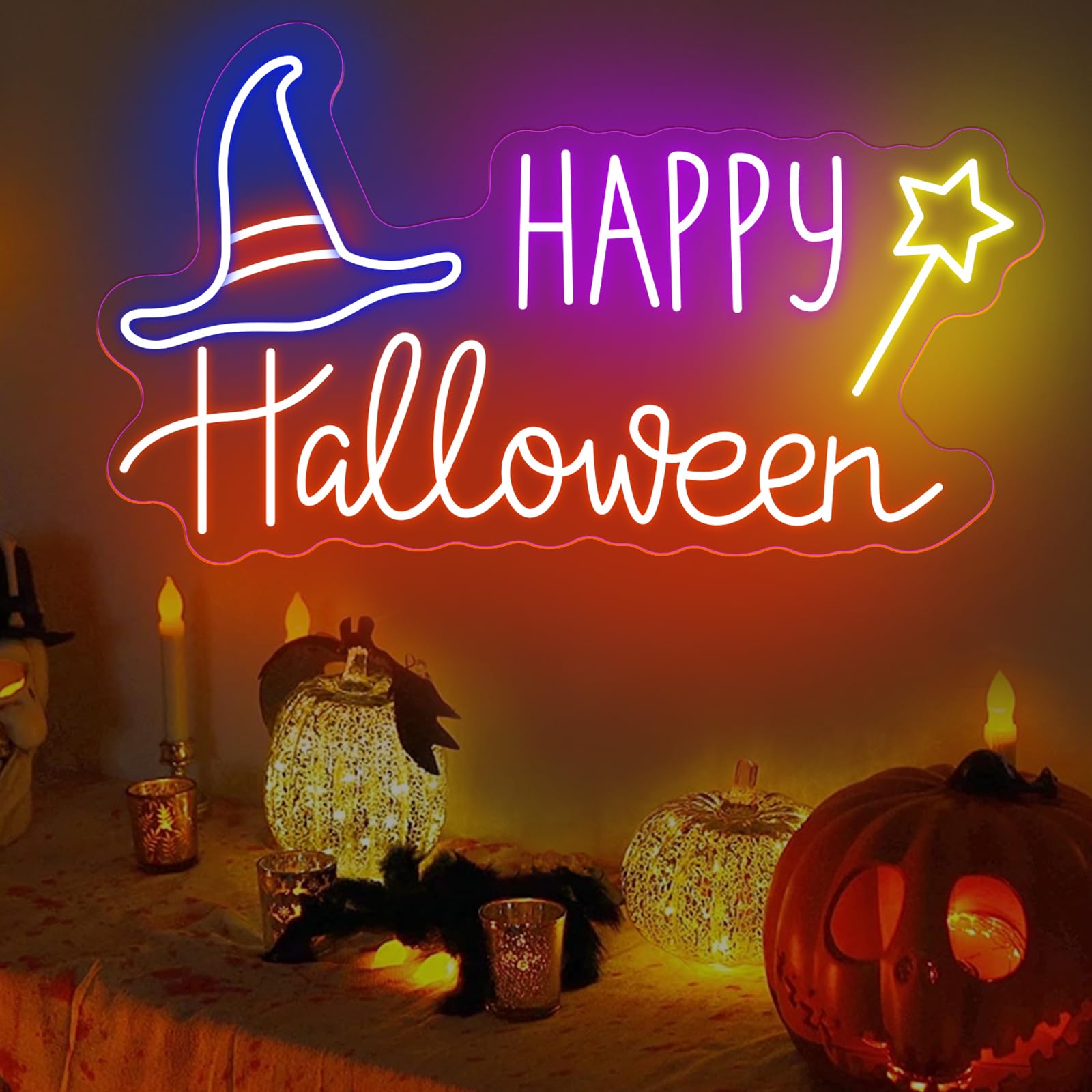 Happy Halloween Bat LED Neon S - Home Decor Lighting Tricks reseña y precio