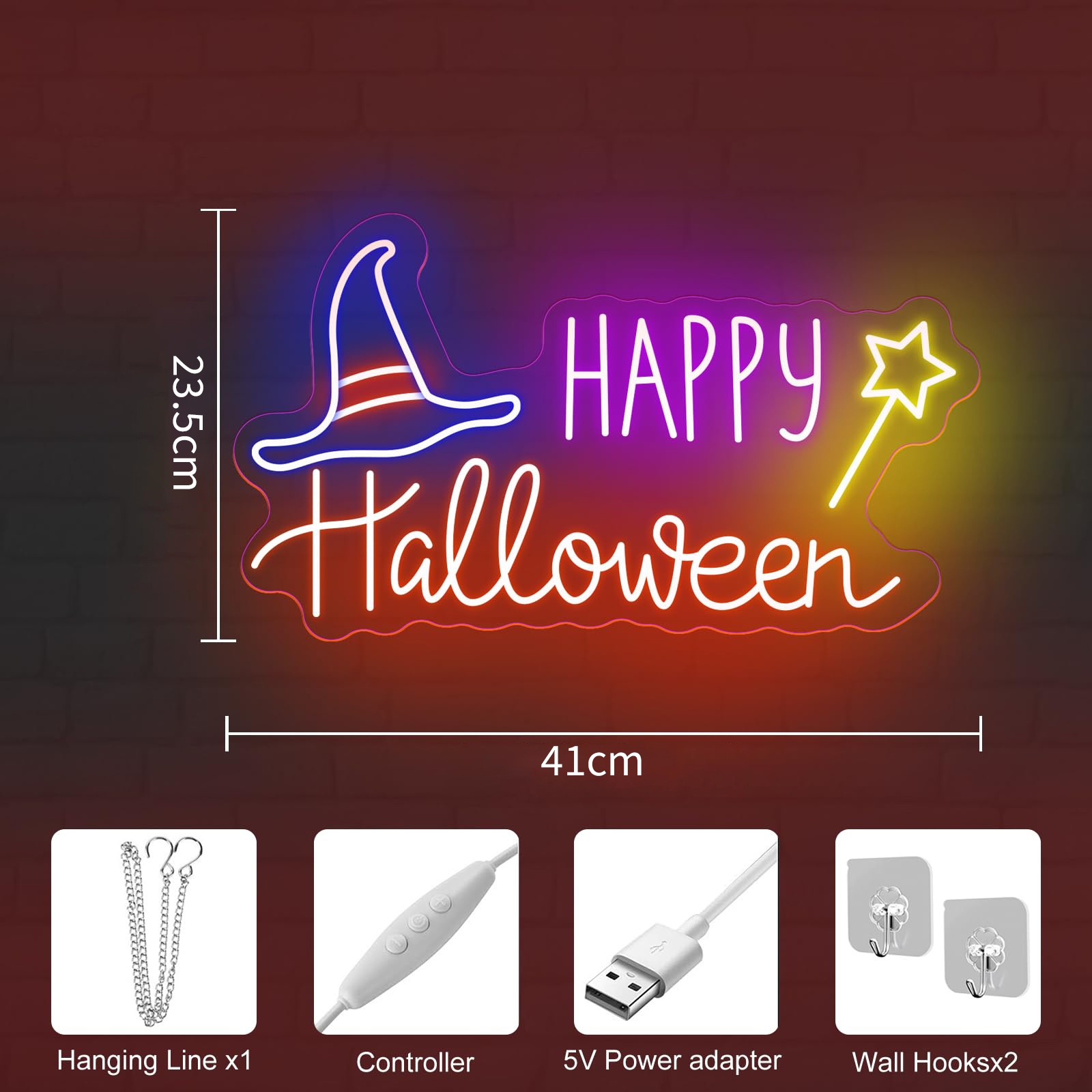 Happy Halloween Bat LED Neon S - Home Decor Lighting Tricks reseña y precio