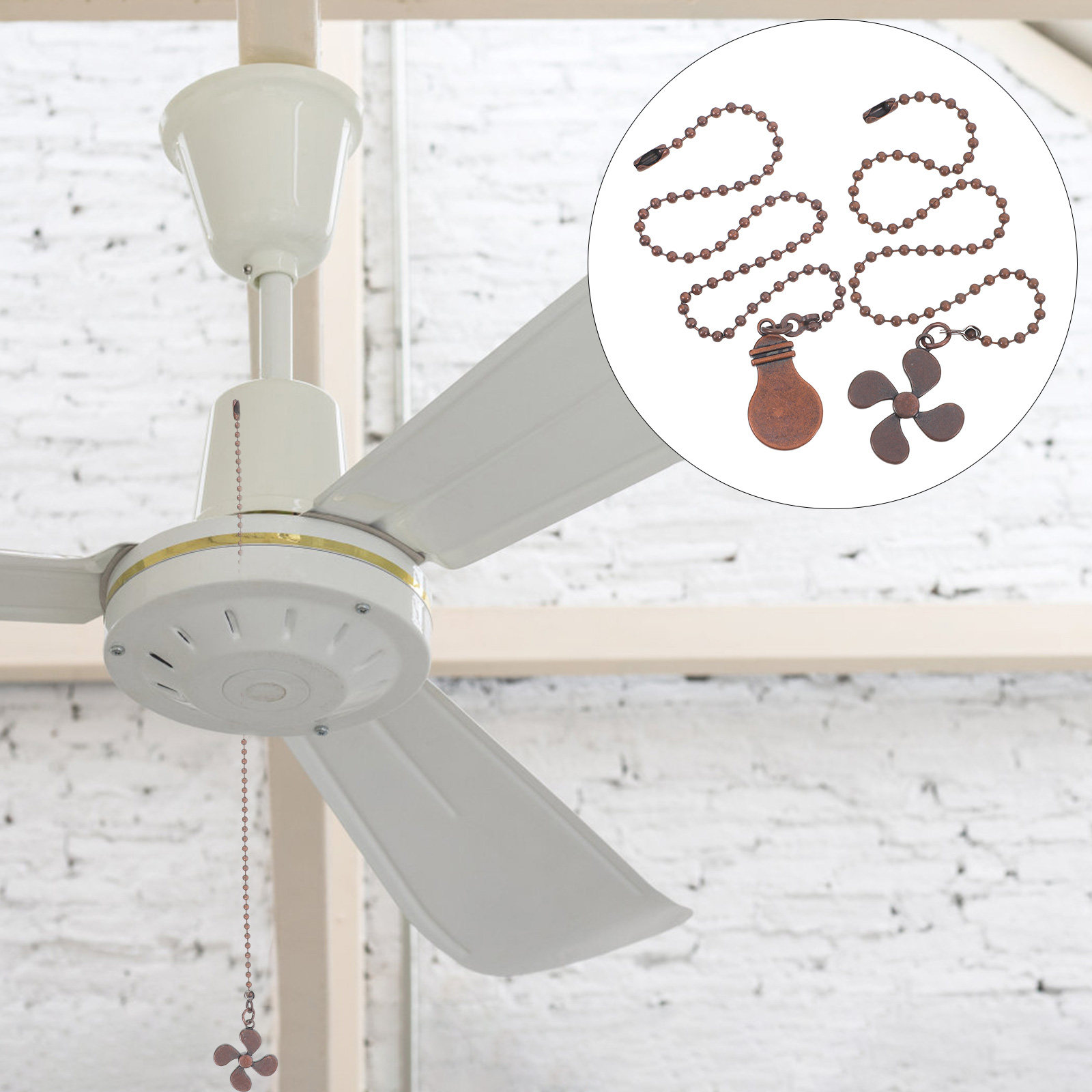 2Pcs Decorative Vintage Fan Pe - Decor Lighting Ceiling Fans reseña y precio