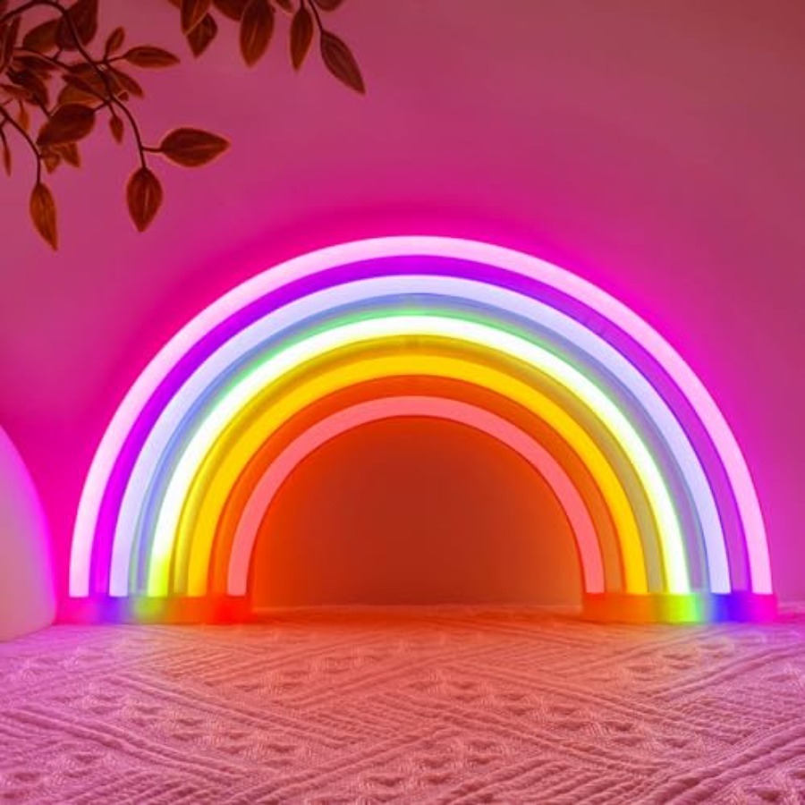 Rainbow Neon Sign Led Lights R - Room Decor Lighting Lamp reseña y precio