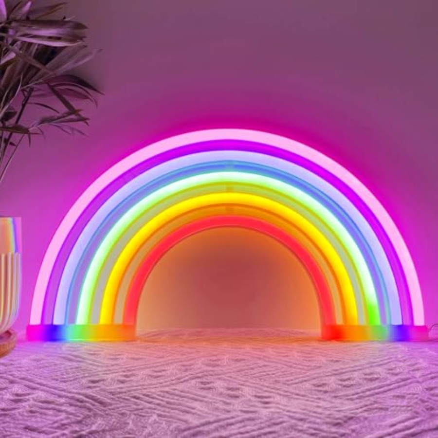 Rainbow Neon Sign Led Lights R - Room Decor Lighting Lamp reseña y precio