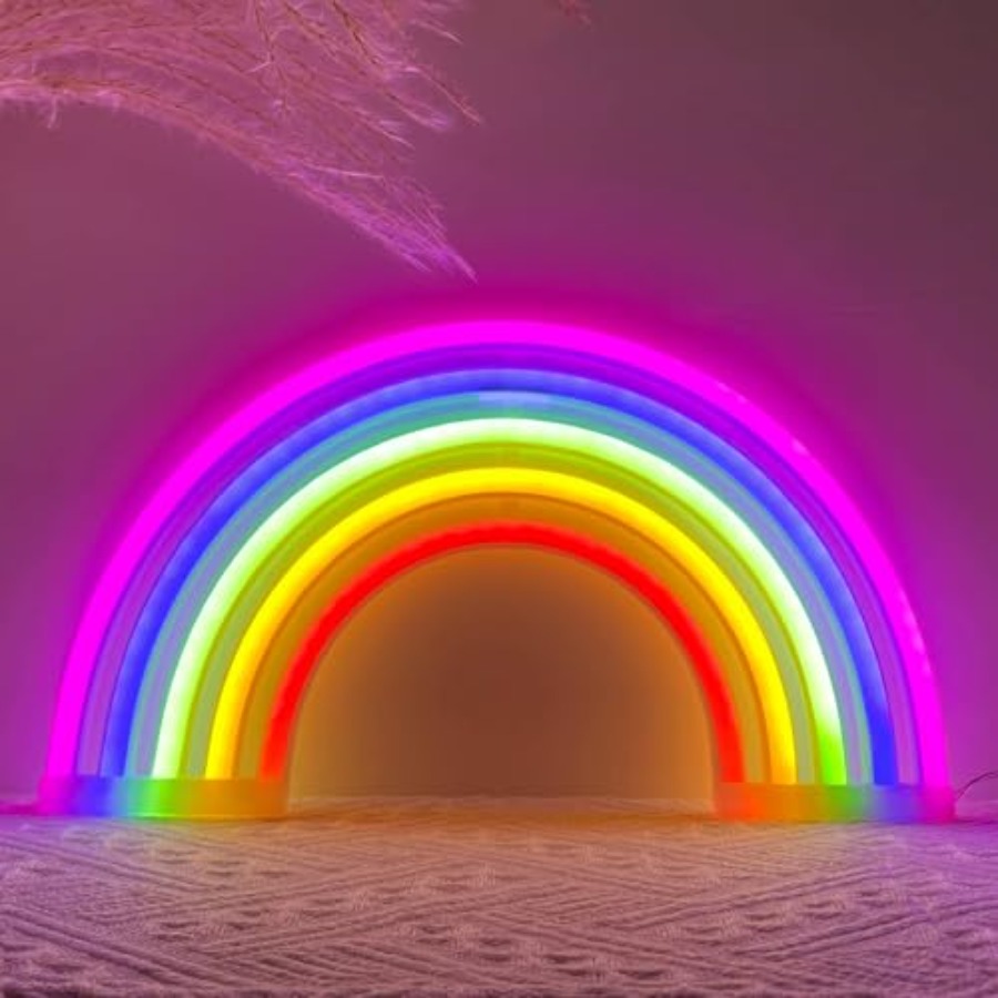 Rainbow Neon Sign Led Lights R - Room Decor Lighting Lamp reseña y precio