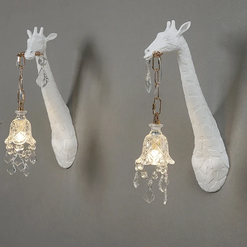 Nordic New Resin Giraffe LED W - Foyer Lighting Wall Decor reseña y precio