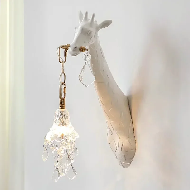 Nordic New Resin Giraffe LED W - Foyer Lighting Wall Decor reseña y precio