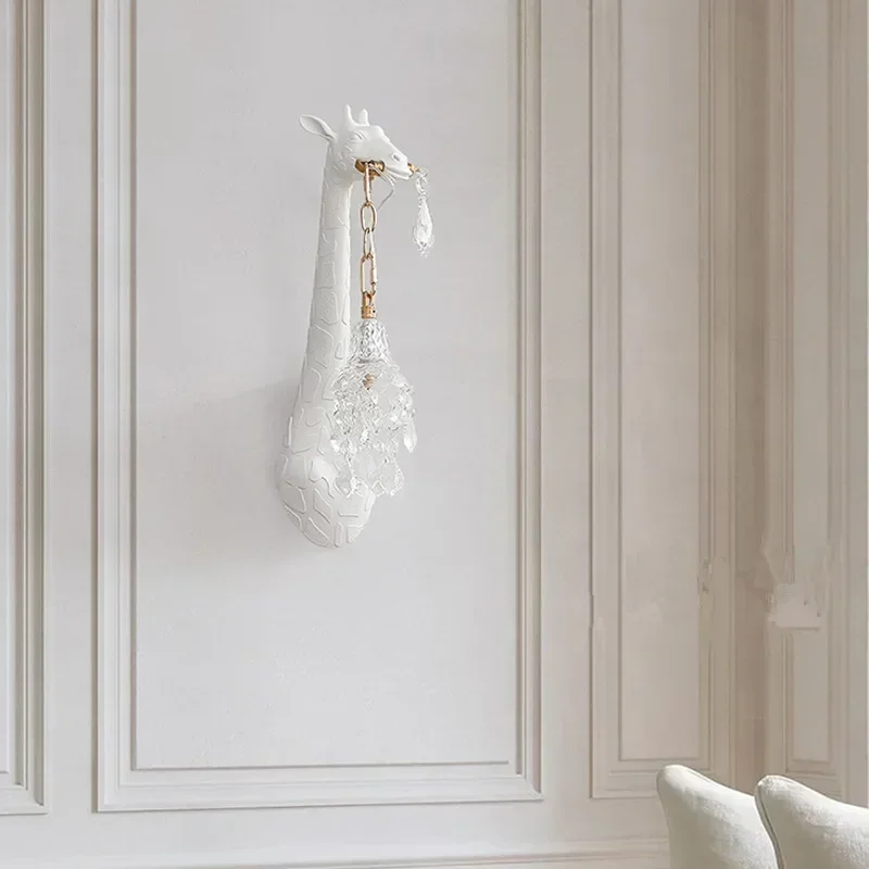 Nordic New Resin Giraffe LED W - Foyer Lighting Wall Decor reseña y precio