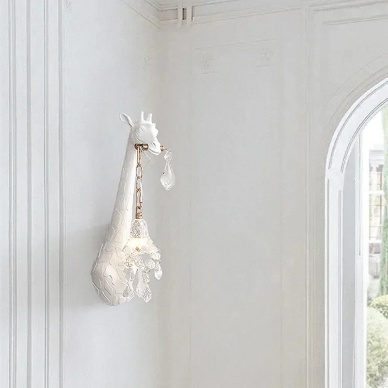 Nordic New Resin Giraffe LED W - Foyer Lighting Wall Decor reseña y precio