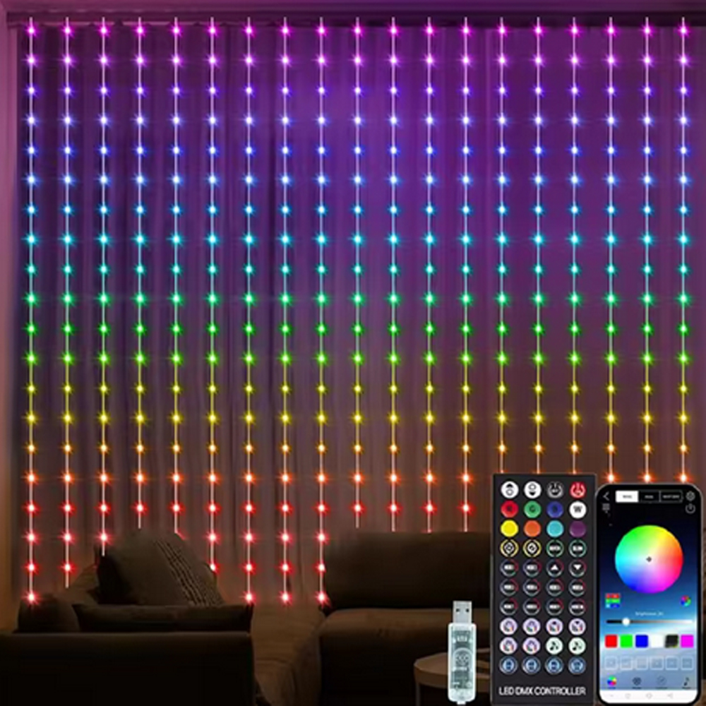 3M RGB Smart LED Curtain Light - Lighting Decoration Outdoor reseña y precio