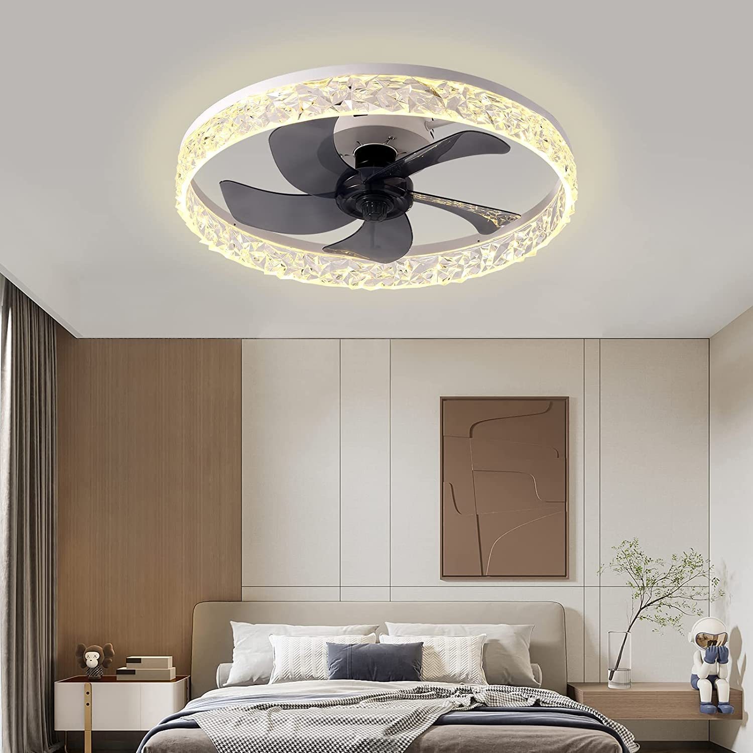 Round Ceiling Fan with Light a - Decor Lighting Ceiling Fans reseña y precio