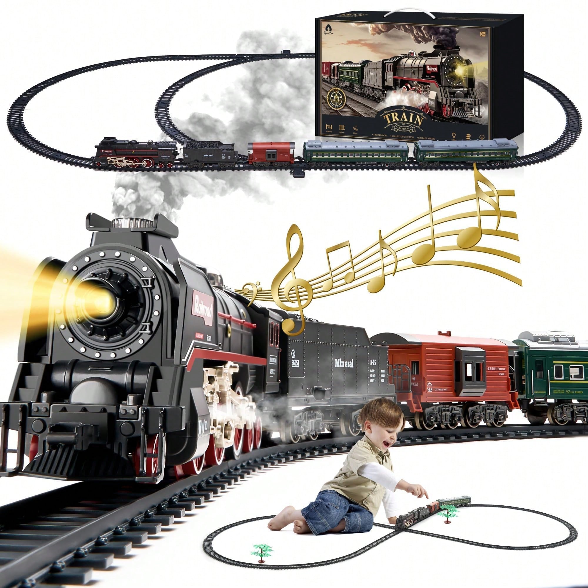 Luxury Electric Train Set with - Lighting Decor reseña y precio