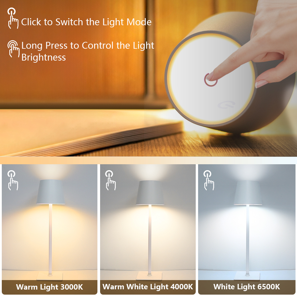 LED Rechargeable Desk Light Wi - Room Decor Lighting Lamp reseña y precio