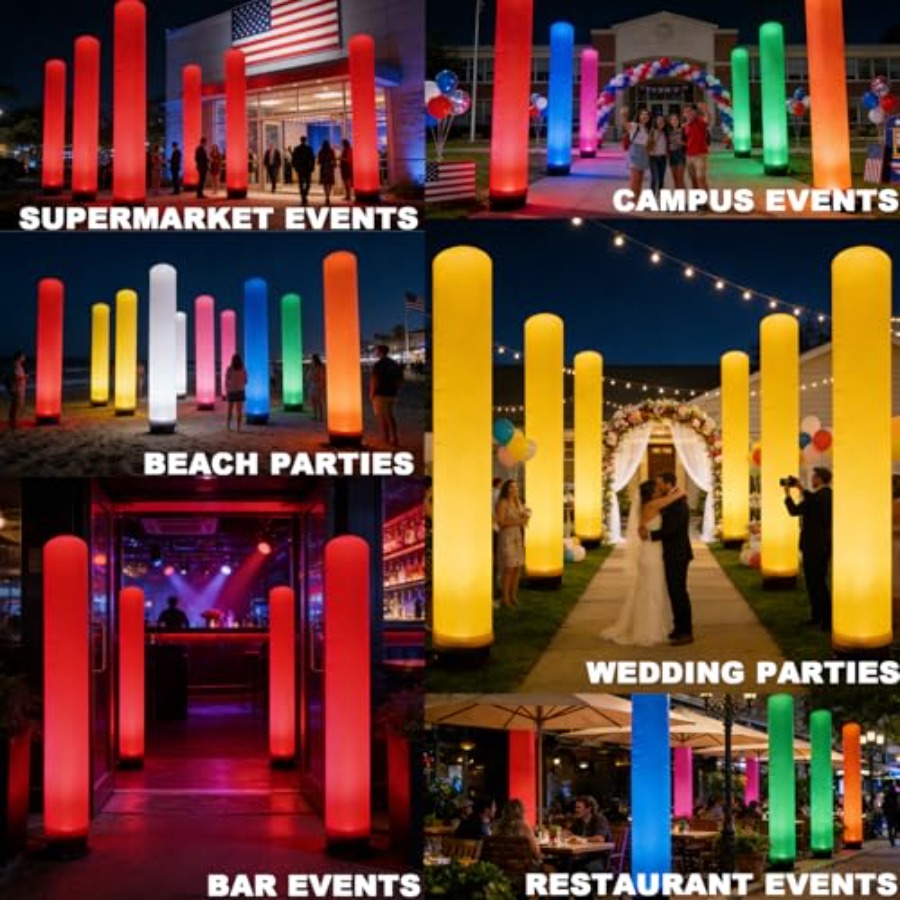 Inflatable LED Tube Column Lig - Lighting Decor Rentals reseña y precio