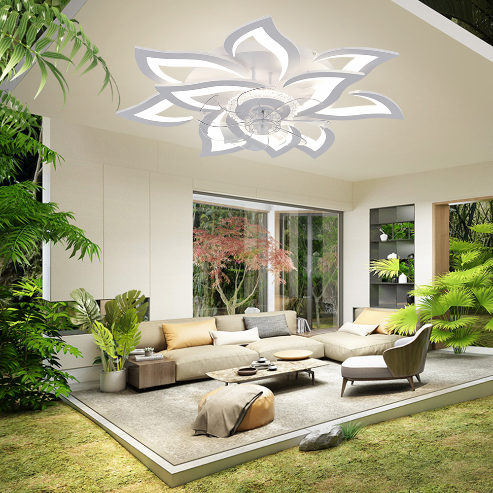 Flower Ceiling Fan with Lighti - Decor Lighting Ceiling Fans reseña y precio